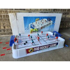 Vtg 90s Rod Hockey Game Ice Hockey Sports Nostalgic Game Room Man‎ Cave
